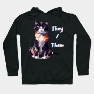 Pepe - They/Them Rainbow Text Cream Hoodie